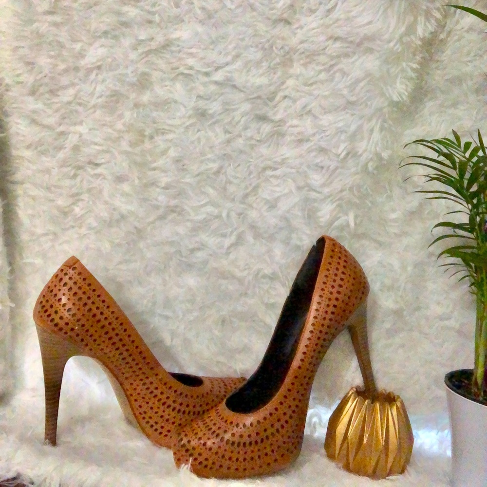 BCBG Perforated Leather Heels